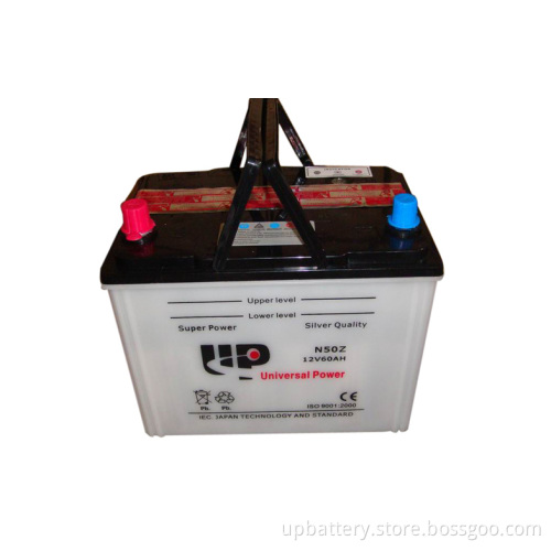 Dry Charged Car Battery N50z 12V 60ah Automotive Starter Batteries